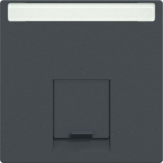 Central plate 1-gang for Schneider Electric RJ45-Connector, anthracite, SystM MTN465814 | 3606485004891