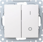 10621UC-916 2-button, double-throw switch without frame, IP21, white, Saga 2TKA00004951 | 6438199010816
