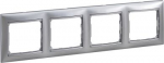 PLAQUE 4 POSTES HORIZ. ALU 770154 | 3245067701546