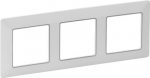 Plate Valena Life - 3 gang - white/chrome 754033 | 3414970454508