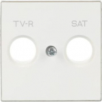 Color: Soft White   Cover plate for TV outlet code: 8151.3, 8150.7 & 8150.8 2CLA855010A1101 | 8427238134703
