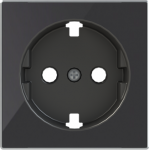 Color: Black Glass   Cover plate for Schuko socket outlet code: 8188.9 2CLA858890A2501 | 8427238136516