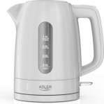 Adler Kettle | AD 1380w | Electric | 2200 W | 1 L | Polypropylene | 360&deg; rotational base | White AD 1380W | 5905575907998