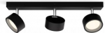 LED Ceiling/Wall-Mounted luminaire Bracia, 3x5.5W, 2700K, 1650lm, black 929003299201 | 8720169174863