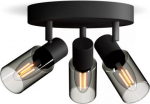 Ceiling/wall spotlight Palms, on one plate, E14, 3x25W, IP20, black 929004105401 | 8720169299351