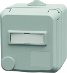 Wall mounted receptacle Cepex with labelling field 16A, 3P, 6h, 230V, IP54, light grey 4832 | 4015394315032