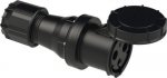 CEE connector 3x125A (2P+PE) 6h IP67 POWER TWIST with cap black 243-6XS | 9003399795527