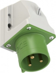 CEE-wall mounted plug 3x32A (2P+PE) 2h IP44 green 523-2