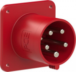 CEE-flanged plug 4x63A (3P+N+PE) 6h IP44 POWER TWIST red 6351-6K | 9003399341816