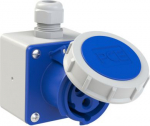 CEE-surface mounted socket 3x16A 6h IP67 75x75 blue, 1xM20 801132-6 | 9003399494758