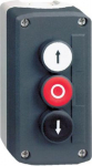 Dark grey station, white flush/red flush/black flush pushbuttons &Oslash;22. range of product: Harmony XALD - product or component type: complete control station - device short name: XALD - product destination: for XB5 &Oslash; 22 mm control and signalling units - ...
