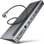 AXAGON USB-C 5Gbps TRIPLE 4K DISPLAY 11in1 Hub | HMC-4KX3 HMC-4KX3 | 8595247907608