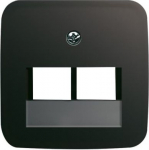 Cover plate UAE/IAE (ISDN) 2 gang black - Reflex SI 2CKA001753A9111 | 4011395791905