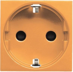 Color: Orange.   Rated voltage: 250 Vac   Rated current: 16A   Type F: 2P + E   Shuttered for child safety   Screwless terminals.   Suitable to identify special circuits.   Size: 2 modules. 2CLA228800N9001 | 8427238193205