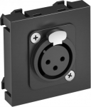 Media adapteris, XLR, 3-pin rozete ar lodejuma savien. 45x45mm, PC, pelēkmelna, 7021 6105213 | 4012195899877