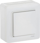 Switch, Exxact, with surface box, 1-pole 2-way, 16A,  IP44, white WDE002975 | 3606480910128