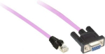 CANopen preassembled cable, for CANopen bus, 3m, 1 x RJ45, 1 female SUB D 9 TCSCCN4F3M3T | 3389119214582