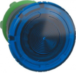 Head for illuminated push button, Harmony XB5, plastic, blue mushroom 40mm, 22mm, latching turn to r ZB5AW763 | 3389110666878