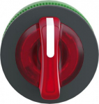 Head for illuminated selector switch, Harmony XB5, plastic, red handle, universal LED, 3 positions, ZB5FK1543 | 3606481340351