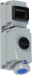 CEE socket 3x63A (2P+PE) 6h IP66/IP67, switched, interlocked 76332-6 | 9003399587931