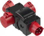 Distribution box 6F 3x32/5 GS32/5 Ea IP44, ST.ANTON, black 9439001 | 9003399388217