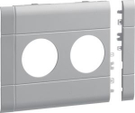 Frontplate 2-gang socket outlet for BR 120 stackable halogen light grey GB12020K7035 | 4012740855440