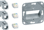 Connection module 3x RJ45, Cat.6a, for Central plate UAE 3-gang, hfr GMKSRJ45C6A3 | 4012740986496