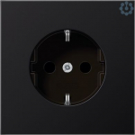 Metal socket outlet, 16A/250V, grounded, screwless, dark aluminium, LS, Safety+ AL1520KID | 4011377139824