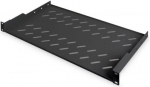Digitus | Fixed Shelf for Racks | DN-19 TRAY-1-SW | Black | The shelves for fixed mounting can be installed easy on the two front 483 mm (19&ldquo;) profile rails of your 483 mm (19&ldquo;) network- or server cabinet. Due to their stable, perforated steel sheet  ...