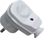 Wtyczka rozbieralna/z Łącznikiem i kontrolą załączania bryzgoszczelna, kątowa, dwubiegunowa z podw&oacute;jnym układem styk&oacute;w ochronnych do odbiornik&oacute;w kl I (2P+Z), 16A250V, IP-44 B (IP40 VDE) 51.25 | 5905548287676