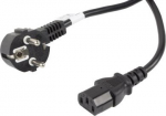 Lanberg | CEE 7/7 to IEC 320 C13 Power Cord | CA-C13C-11CC-0100-BK CA-C13C-11CC-0100-BK | 5901969409772
