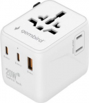 Gembird Universal travel power adapter | TPA-1A2C20-01-W | 20 W | Travel Adapter TPA-1A2C20-01-W | 8716309133944