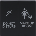 For flush-mounted switch 2g 1w, 2g push switch. DO NOT DISTURB MAKE UP ROOM 2CKA001751A3205 | 4011395228456