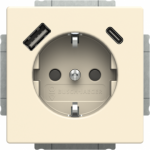 SCHUKO&reg; USB socket insert Safety Shutter with USB A/C ivory white - Platform 63 2CKA002011A6302 | 4011395329290