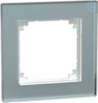 Single frame, glass, crystal white, Merten M-Plan glass MEG4010-2320 | 4042811222000