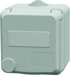 Wall mounted SCHUKO receptacle Cepex 16A, 2P+PE, 230V, IP54, light grey 4570 | 4015394315452
