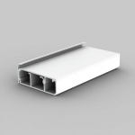Floor trunking LP 80x25, white, 2 m, carton. Intended for mounting into the corner between floor and wall. Carved with groove for inserting the carpet. LPK 80X25_HD | 8595057616318