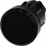 Pushbutton, 22 mm, round, plastic, black, pushbutton, flat, latching, Push-to-release mechanism 3SU1000-0AA10-0AA0 | 4011209955462