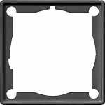 1-gang intermediate frame 55x55mm for devices with central plate 51x51mm, carbon metallic, DELTA vita 5TG1150 | 4001869233277