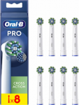 Cross Action Pro toothbrush head, 8pcs, white EB50RX-8 | 8006540847855