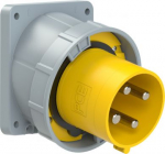 CEE-flanged plug angled 4x125A (3P+PE) 4h IP67 POWER TWIST yellow 744-4 | 9003399259975