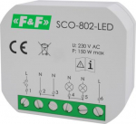 SCO-802-LED Lighting dimmer with "memory" of lighting intensity settings with the Softstart function. SCO-802-LED | 5902431673936