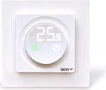 Thermoregulator DEVIreg Display Connect, from +5&deg;C to +45&deg;C, 16A, with floor sensor and room sensor, zigbee white 140F1162 | 5703466250396