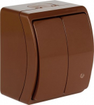 VW-152-52 Koala Łącznik świecznikowy podświetlany n/t IP44 brąz 61.317 | 5901769015432