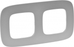 Plate Valena Allure - 2 gang - aluminium 754392 | 3414970478382