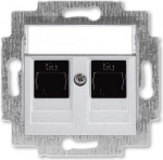 Double data socket outlet, RJ45 cat.5 + RJ45 cat.5 2CHH295118A6070 | 8592624111689