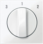Central plate, Merten System M, for fan rotary switch, glossy, polar white MTN567319 | 3606485098609