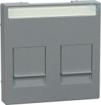 Schneider Electric Merten System M MEG4564-0460 in color aluminium is a central plate for modular jack connector. This central plate belongs to M-Arc, M-Elegance, M-Plan, M-Plan glass, M-Smart, M-Star, System M aesthetic group. Its fixing mode is by  ...