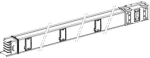 Canalis, straight length, 1000A, 3m, 6 tap-off outlets. range of product: Canalis - product name: KS - product or component type: busbar trunking - busbar description: distribution length - material: aluminium - device application: medium power distr ...