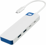 Hyper HyperDrive Flex 4 Port USB-C Combo Hub, White/Blue | HD5200BUGL HD5200BUGL | 1220000630758